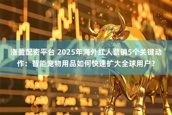 涨盈配资平台 2025年海外红人营销5个关键动作：智能宠物用品如何快速扩大全球用户？